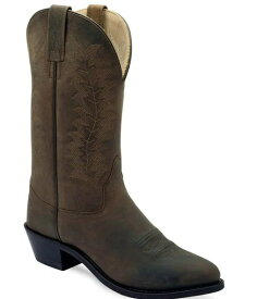 【7/AUOW2040L】　オールドウエスト Old West　レディース 　ヌメ革　ラウンド　トゥー　 ウエスタンブーツ