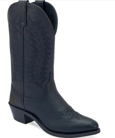 【7/AUOW2041L】　オールドウエスト Old West　レディース ブラック　ラウンド　トゥー　 ウエスタンブーツ