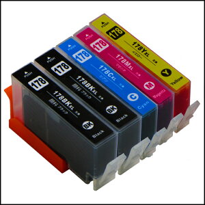 HP178XL4色マルチパックCR281AA増量チップ付き【互換インクカートリッジ】