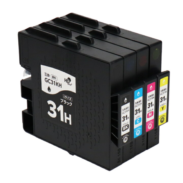 楽天市場】RICOH リコー GC31H GXカートリッジ 顔料 4色セット GC31H
