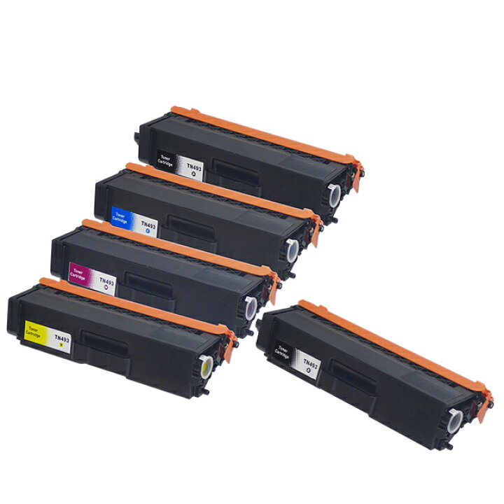 楽天市場】ブラザー用 TN-493 TN-493-4PK 増量版4色セット+ ブラック 1 