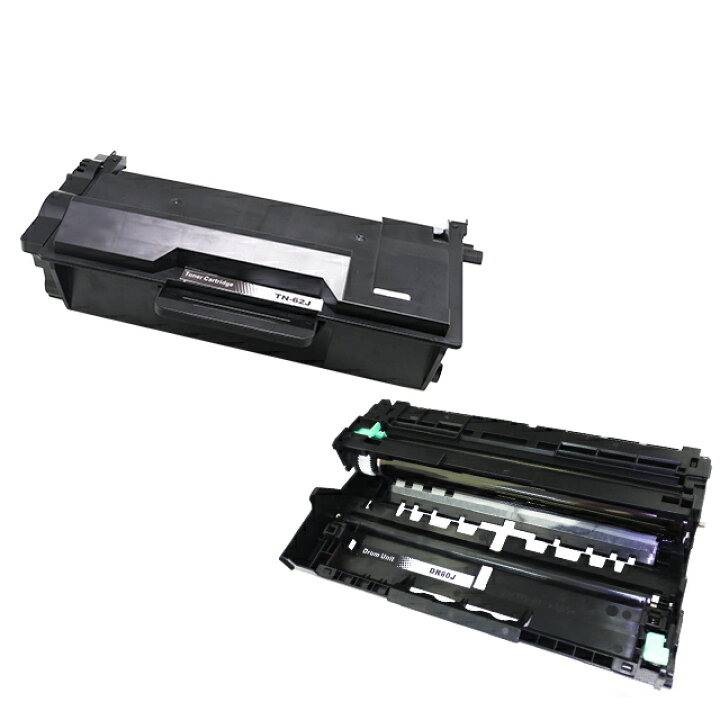 楽天市場】ブラザー用 TN-62J (TN-61Jの増量版) +DR-60J (ドラム) 互換 