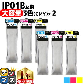 大容量版 全色顔料 エプソン互換 IP01 IP01B IP01B-CMY カラー3色×2セット 【互換インクパック】対応機種：PX-S884 / PX-M884F / PX-S885 / PX-M885F セット内容：IP01CB / IP01MB / IP01YB
