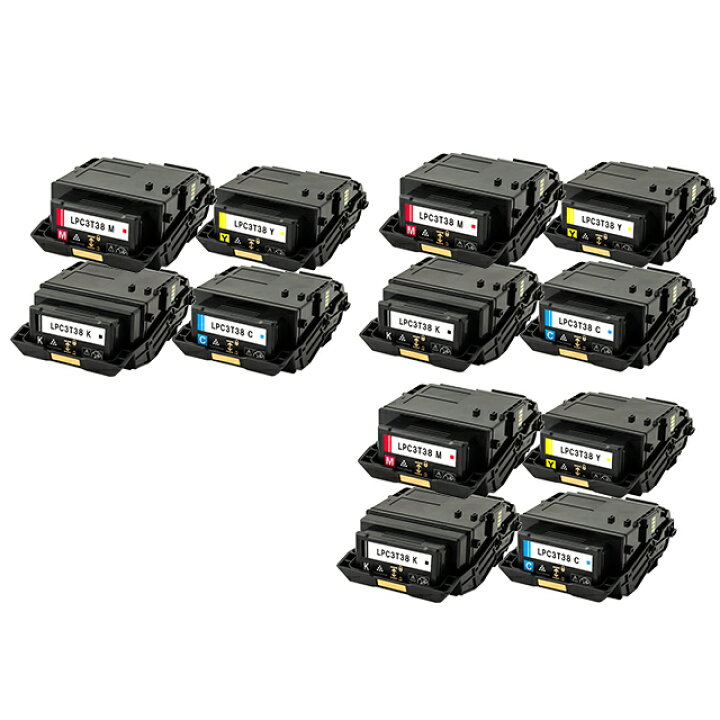 楽天市場】純正同等トナーパウダー エプソン用 LPC3T38 4色セット×3 ET 