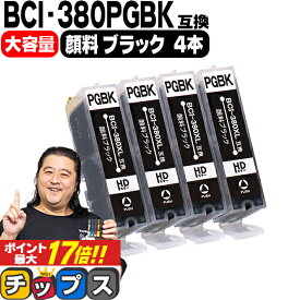 ★エントリーでP最大17倍 【純正標準サイズの約1.5倍】 キヤノン BCI-380XLPGBK 顔料 ブラック×4本 セット内容：BCI-380XLPGBK 対応機種：PIXUS TS8430 TS8330 TS8230 TS8130 TS7430 TS7330 TS6330 TS6230 TS6130 TR9530 TR8630 TR8530 TR7530 TR703