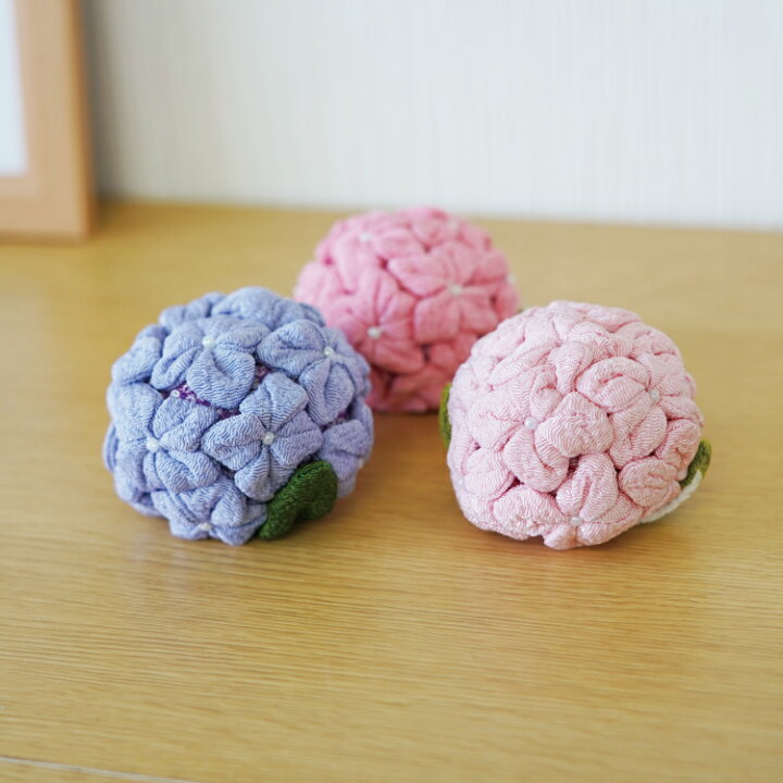 楽天市場 ちりめん細工 キット ちりめん パーツ 花 季節のお花 紫陽花 中 6月 水無月 梅雨 お花 ディスプレイ インテリア ちりめん細工 装飾 ピンク 紫 可愛い 綺麗 ちりめん 手作り ハンドメイド 飾り 飾り物 お花見 ちりめん細工館 楽天市場店