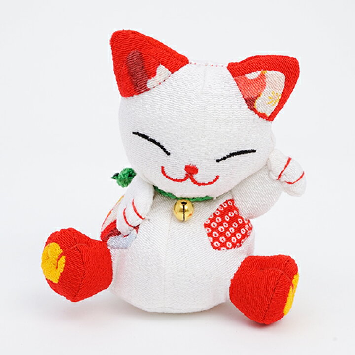 楽天市場 ぬいぐるみ 猫 招き猫 マスコット Ver2 13色 招き猫シリーズ お手玉 ぬいぐるみ キャラクター ボールチェーン付 可愛い お土産 縁起もの 開運 キーホルダー 手作り ハンドメイド 手のひらサイズ 縁起物 ちりめん ネコポス メール便 不可 ちりめん細工館