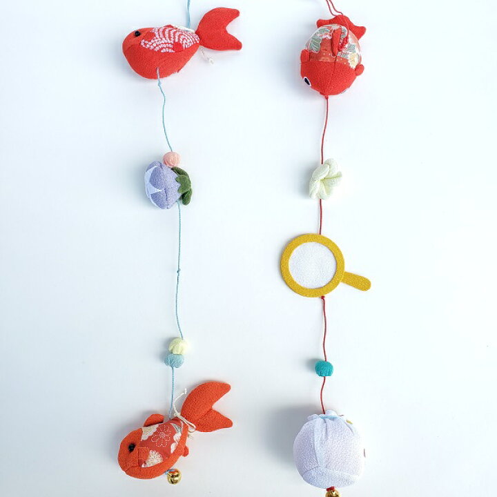楽天市場 ミニ一本吊り飾り 金魚 金魚 一本吊り 夏 夏祭り インテリア 朝顔 ちりめん細工館 楽天市場店