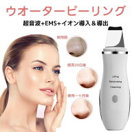 超音波ピーリング 洗顔器 プレゼント むくみ解消 超音波 汚れ角栓除去 女性 イオン導入器 ウォーターピー…
