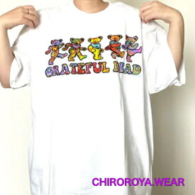 【即納2-10日】【Grateful Dead】グレイトフル・デッド Tシャツ 半袖 ダンシングベア デッドベア ロックT バンドT