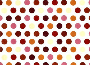 白磁用転写紙 カラフルポルカドット(ブラウン系) ※ドットの直径14mm 用紙サイズ約23×33cm / 水玉 polkadot 茶色