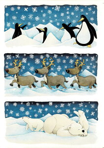 新入荷!【陶器用転写紙】スノーアニマルズ クリスマス