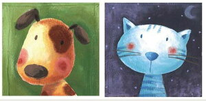 白磁用転写紙NR-p 12707ドリームドッグ&キャット / ネコ いぬ犬イヌdog 子猫 仔猫 好き キャット キャッツ cats Kitty キティ 動物 アニマル animal