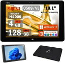 【クーポン配布中!まとめ買いがお得】【整備済み品】富士通 windows タブレット ARROWS Tab Q509/VE 10.1型 WUXGA 文教モデルPC タッチパネル 2in1 Celeron N4000/4GBメモリ/128GBストレージ/Type-C＆USB対応/Win11＆Office2019搭載 中古パソコンノートPC (本体のみ)