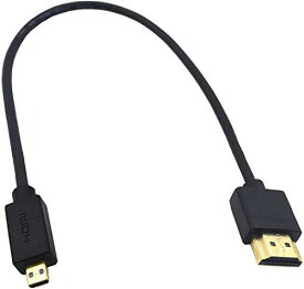 Duttek Micro HDMI to HDMI 変換 ケーブル マイクロHDMI to HDMI オス オス 4K 3DフルHD イーサネット対応 GoPro テレビ TV デジカメ ビデオ アクション カメラ (30cm micro HDMI)適格請求書行可