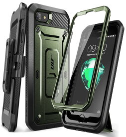 SUPCASE iPhone SE3(第3世代) 2022 SE(第2世代) /iPhone8 /iPhone7 ケース 対応 2020 新しいカバー 液晶保護フィルム と腰かけクリップ付き 米国軍事規格取得 耐衝撃 防塵 二重保護 UBProシリーズ メタリック・グリーン