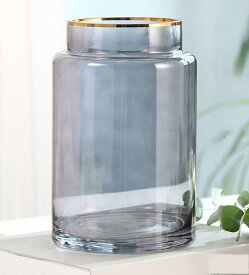 ガラスの花瓶 大 おしゃれ 透明 花器 グレイフラワーベース 大きな花瓶 ガラスベース ガラスボトル アレンジ インテリア 水栽培 生け花 造花 おしゃれ シンプル インテリア