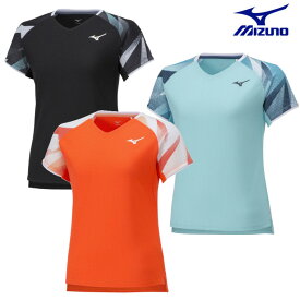 ミズノ ドライエアロフローゲームシャツ 72MAA201 レディース 2023SS バドミントン テニス ソフトテニス ゆうパケット(メール便)対応