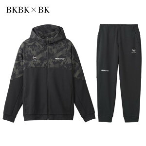 デサント S.F.TECH SHIELD 総柄グラフィック フードロゴ フルジップフーディー・パンツ上下セット DMMWJF23 DMMWJG23 メンズ 2023AW