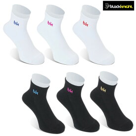 【交換・返品不可】ブラックナイト ロゴ刺繍クォーターソックス SC-5982 メンズ レディース 2025AW ゆうパケット(メール便)対応