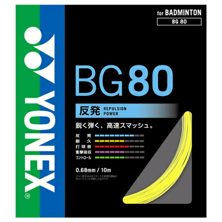 楽天市場】ヨネックス バドミントン ガット ストリング MICRON80 