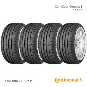 Continental �R���`�l���^�� ContiSportContact 3 �^�C�� 4�{�Z�b�g 195/40R17 81V XL �i��:0356434×4