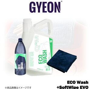 GYEON Q2M ECO Wash �l�ߑւ� ��e�ʃZ�b�g 500ml+4000ml+SoftWipe EVO �Z�b�g Q2MEW50+Q2MEW400+Q2MASWE �W�[�I�� �G�R�E�H�b�V��