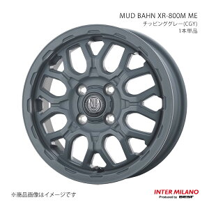 INTER MILANO インターミラノ MUD BAHN XR-800M ME ホイール 1本単品【14×4.5J 4-100 INSET45 チッピンググレー】