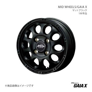 MID WHEELS/�K�C�AX �A���~�z�C�[��1�{�y12×3.50B 4-100 INSET45 BKK�zMID WHEELS/GAIA X D97623543345030N×1