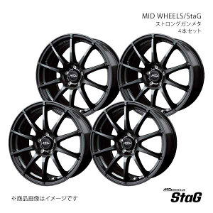 MID WHEELS/StaG XNX MXPJ15 A~zC[4{Zbgy18×7.0J 5-114.3 INSET48 SGMzS76687057348DG0N×4