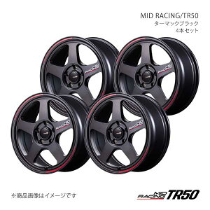 MID���[�V���O/TR50 �A���~�z�C�[��4�{�Z�b�g�y17×7.5J 5-100 INSET40 TBK�zMID RACING/TR50 F703775533400300×4