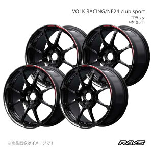 RAYS ���C�Y �{���N���[�V���O NE24 �N���u�X�|�[�c �A���~�z�C�[��4�{�Z�b�g�y18×9.5J 5-120 INSET44 BK�z06938954421BK×4