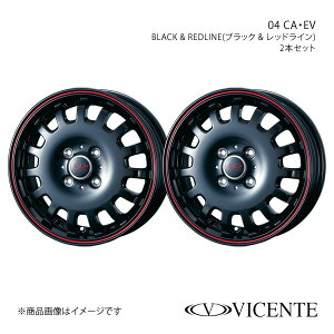 VICENTE/04 EV GuCS DA64W A~zC[2{Zbgy14×4.5J 4-100 INSET50 BLACK &REDLINEz0035664×2