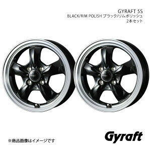 Gyraft/5S VG^ 80n A~zC[2{Zbgy15×5.5J 4-100 INSET42 BLACK/RIM POLISHz0041426×2