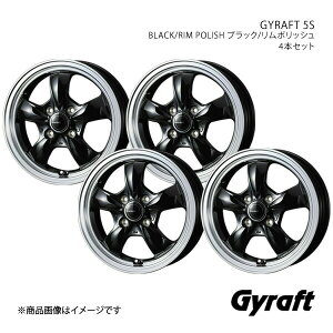 Gyraft/5S N-WGN JH1/JH2 A~zC[4{Zbgy14×4.5J 4-100 INSET45 BLACK/RIM POLISHz0041115×4