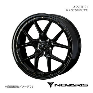 NOVARIS/ASSETE S1 GNXgC T31 A~zC[1{ y18×7.5J 5-114.3 INSET45 BLACK/GOLDsAXz 0041322