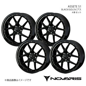 NOVARIS/ASSETE S1 GNXgC T31 A~zC[4{Zbgy20×8.5J 5-114.3 INSET45 BLACK/GOLDsAXz0041328×4