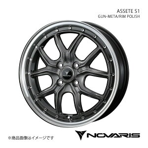 NOVARIS/ASSETE S1 eKXy[X B11A A~zC[1{ y15×4.5J 4-100 INSET45 GUN-META/RIM POLISHz 0041339