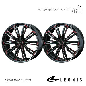 LEONIS/GX }[NX 130n 4|bgLp[ A~zC[2{Zbgy18×8.0J 5-114.3 INSET42 BK/SC[RED]z0039378×2