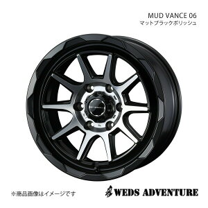 WEDS-ADVENTURE/MUD VANCE 06 nCG[XS 200n A~zC[1{y16×6.5J 6-139.7 INSET38 MAT BLACK POLISH(}bgubN|bV)z 0039819