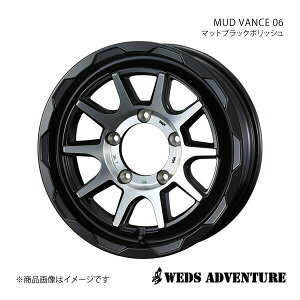 WEDS-ADVENTURE/MUD VANCE 06 Wj[VG JB74 A~zC[1{y15×6.0J 5-139.7 INSET0 MAT BLACK POLISH(}bgubN|bV)z 0039813