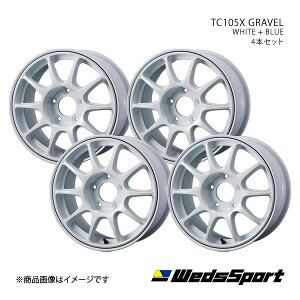 WedsSport/TC105X GRAVEL VG^ 170n A~zC[4{Zbgy15×6.5J 5-100 INSET35 WHITE+BLUE LINEz0073944×4