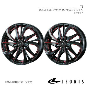 LEONIS/TE GuCS DA17W A~zC[2{Zbgy16×5.0J 4-100 INSET45 BK/SC[RED]z0038745×2