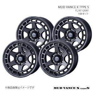 MUD VANCE X TYPE S �}�b�h���@���X �G�b�N�X �^�C�v�G�X �z�C�[�� 4�{�Z�b�g 0041616×4 �y17×7.0J 5-114.3 INSET38 FLINT GRAY�z