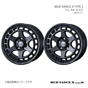 MUD VANCE X TYPE S �}�b�h���@���X �G�b�N�X �^�C�v�G�X �z�C�[�� 2�{�Z�b�g 0041600×2 �y16×7.0J 5-114.3 INSET35 FULL MAT BLACK�z