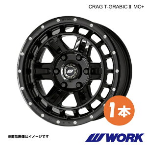 WORK ���[�N �z�C�[�� 1�{ �N���b�O �e�B�[�O���r�b�N2 MC+ 1�s�[�X ek�X�y�[�X�@�^�[�{ 4AA-B35A�y15×5.0J 4-100 INSET45 BLKPM�zCRAG T-GRABIC 2 MC+