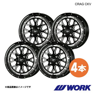 WORK ���[�N �z�C�[�� 4�{ �N���b�OCKV 1�s�[�X �[�X�g�X�p�[�N�i�^�[�{�j DBA-JE1�y14×4.5J 4-100 INSET45 BCC�zCRAG CKV