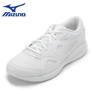 ミズノ MIZUNO K1GR234001 メンズ靴 靴 シューズ 4E相当 スニーカー ランニングシューズ サポート性 耐久性 柔らかい クッション性 4E 幅広 ホワイト×ホワイト