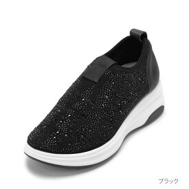 ムーム MUUM MU4101 レディース靴 靴 シューズ スニーカー スリッポン 厚底 ストレッチ ラインストーン ビジュー ラメ キラキラ グリッター ローカットスニーカー エレガント きれいめ