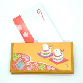 干支財布カレンダー付（巳年）「民芸」　新年 財布 金運 開運 福 プレゼント お土産 贈答